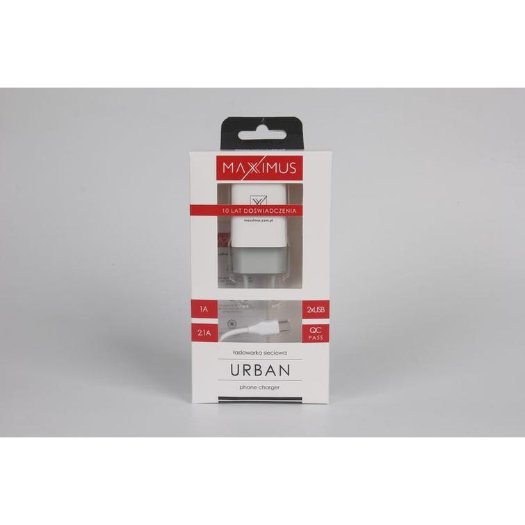 Wall charger Maxximus Urban 2.1A Micro USB, 2xUSB