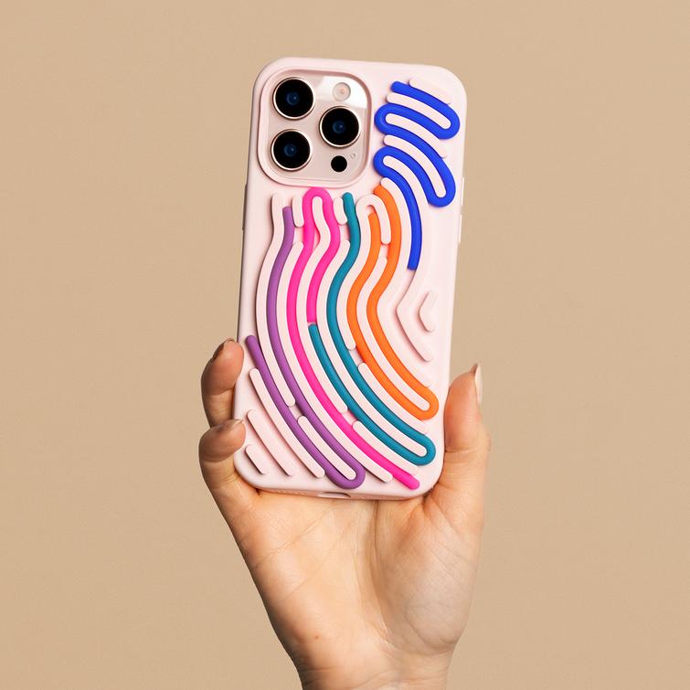 DIY Snake case for iPhone 15 6,1" pink