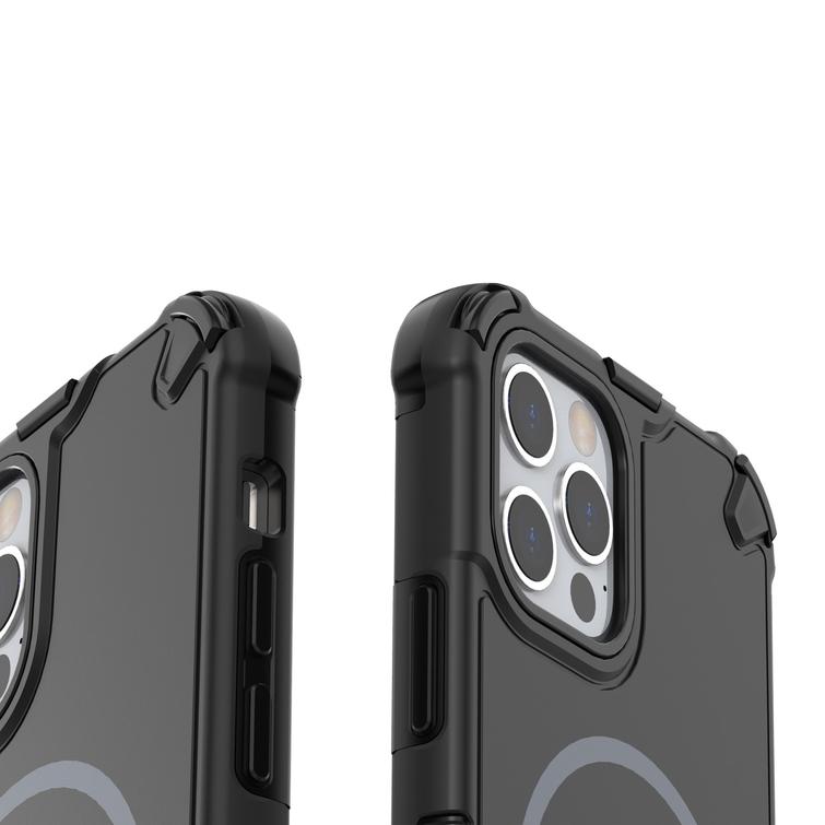 Defender 2in1 Mag -suojakuori iPhone 12 6,1":lle, musta