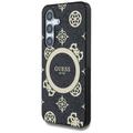 Guess HC Magnetic IML Peony on 4G -taustakuori Samsung Galaxy S25:lle, musta