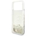 Guess Liq. Glitter 4 Charms -suojakuori iPhone 17 Pro Maxille, kulta