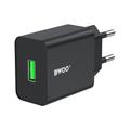 BWOO-sein&auml;laturi CDA249 5V 2,4A USB-A, musta