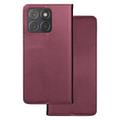 Smart Magnetic case for Motorola Edge 70 Fusion burgundy