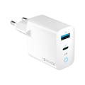 Forever TC-06-45AC GaN PD QC charger 1x USB-C 1x USB 45W white