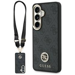 Guess case 4G Big Rhinestone Triangle Strap MagSafe for Samsung Galaxy S26 black