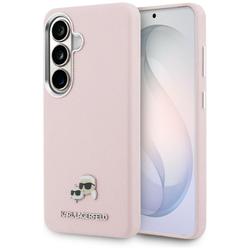 Karl Lagerfeld case Saffiano KC Metal Logo MagSafe for Samsung Galaxy S26 Plus pink