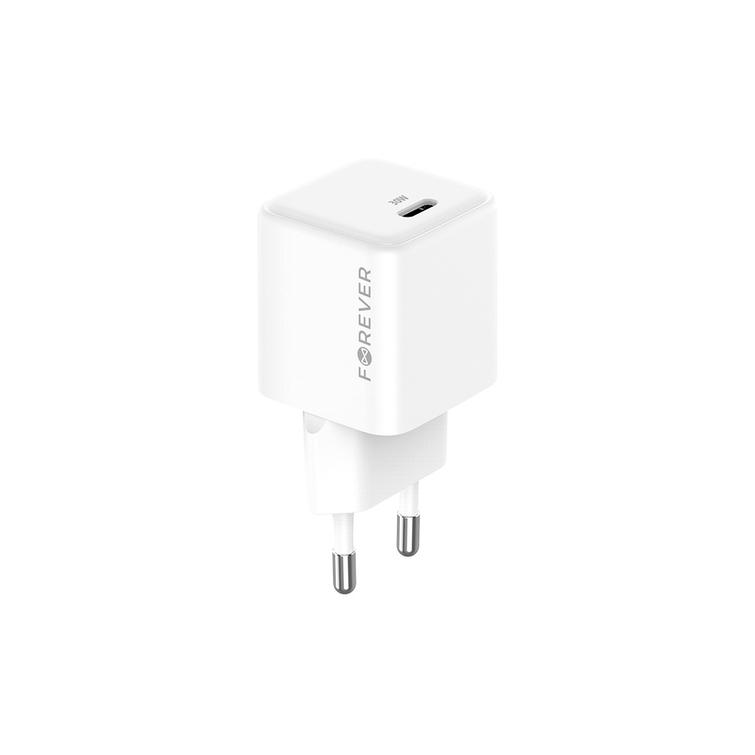 Forever TC-08-30C GaN PD laturi 1x USB-C 30W valkoinen
