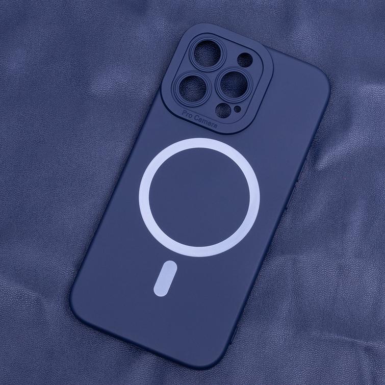 Silicon Mag -suojakuori iPhone 12 6,1":lle, tummansininen