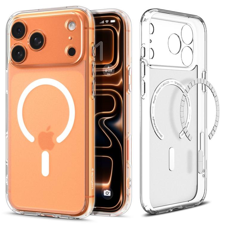Spigen Ultra Hybrid Mag Magsafe -kotelo iPhone 17 Prolle, huurteenvalkoinen