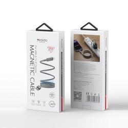 YESIDO MAGNETIC CABLE CA174 12W USB/LIGHTNING 1M 2.4A GREY