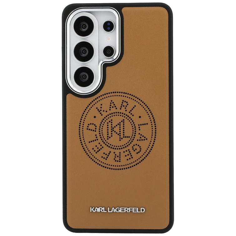 Karl Lagerfeld case Perforated KL MagSafe for Samsung Galaxy S26 Ultra brown