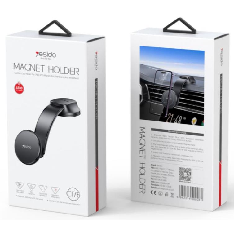YESIDO MAGNET, CAR HOLDER C176 MAGSAFE BLACK