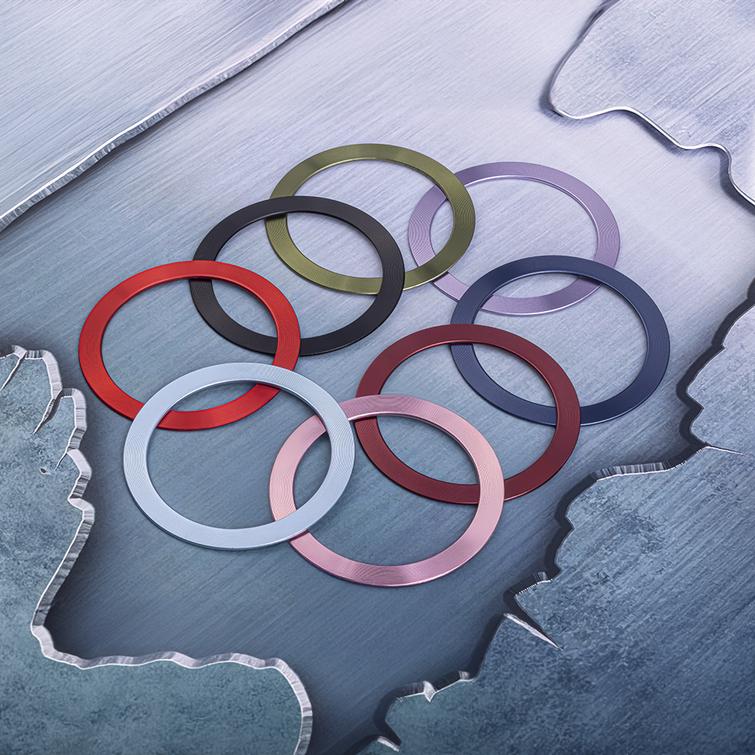 Metallirengas (2 kpl) violetti