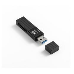 XO-kortinlukija 2-in-1 DK05B USB 3.0 musta