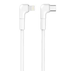 Maxlife MXUC-09 kulmakaapeli USB-C - Lightning 1,0 m 27W valkoinen