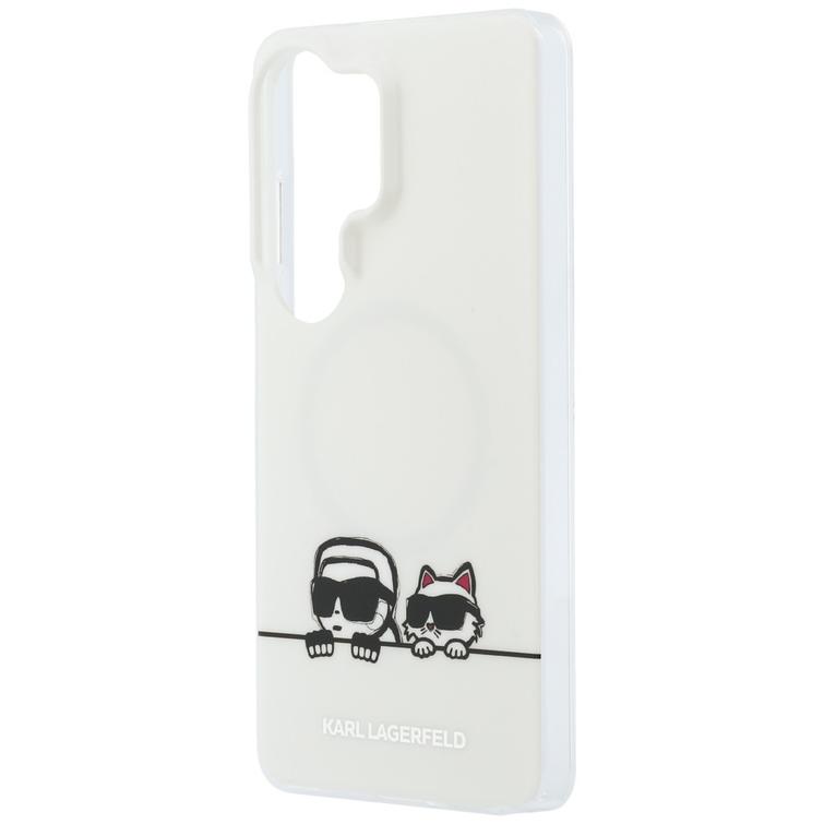 Karl Lagerfeld case IML Peekaboo Karl&Choupette MagSafe for Samsung Galaxy S26 Ultra transparent