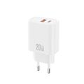 XO sein&auml;laturi CE40 PD 20W 1x USB-C 1x USB Valkoinen