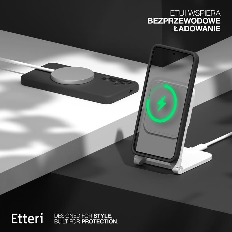 Etteri Silicone Mag -suojakuori Samsung Galaxy S25 Edgelle, musta