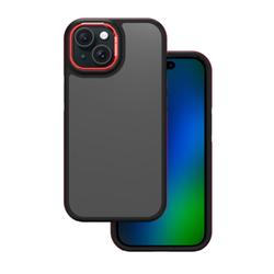 Kristallimusta iPhone 16 6,1" -suojakuori, punainen