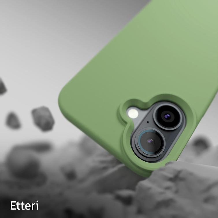 Etteri-silikonikuori iPhone 16 Plus 6,7":lle, vaaleanvihre&auml;
