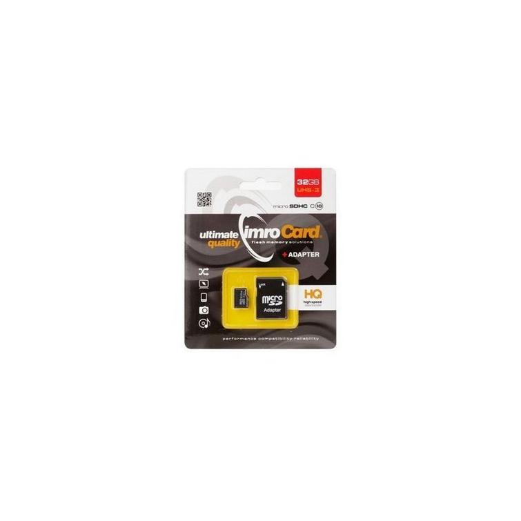 Imro muistikortti 32GB microSDHC cl. 10 UHS-3 + adapteri
