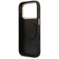 Guess 4G Strass Logo & Big Strap Metal Buttons MagSafe -kotelo iPhone 17 Prolle, musta
