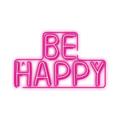 Neon PLEXI LED BE HAPPY pinkki NNE10 Neolia