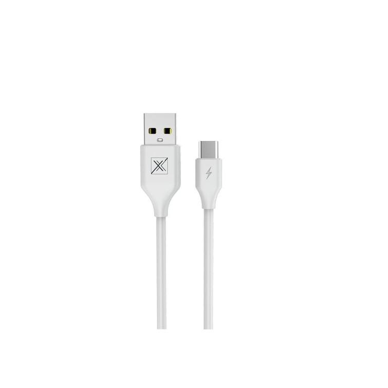 MX SET CABLE 2.4A/TYPE-C/1M WHITE