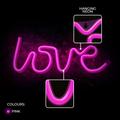 Neon LED-valo LOVE pinkki Lepakko + USB FLNE05 Forever Light