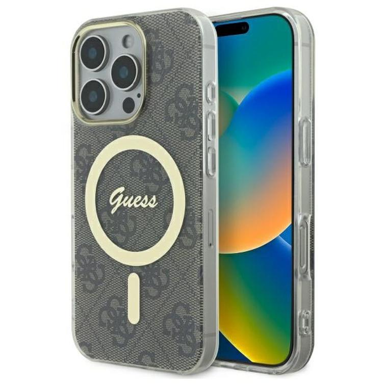 Guess GUHMP16LH4STW iPhone 16 Pro 6.3" brązowy/brown hardcase IML 4G MagSafe