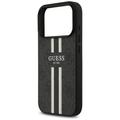 Guess 4G Printed Stripes MagSafe -suojakuori iPhone 17 Prolle, musta