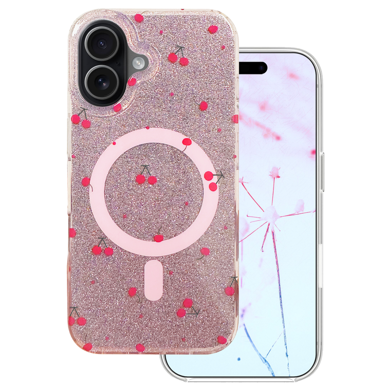 Cherry Mag case for iPhone 17 6,3'' glitter