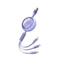 CABLE REMAX LINON SERIES 66W 3IN1 USB-C/MICRO/LIGHTNING RC-C029 PURPLE