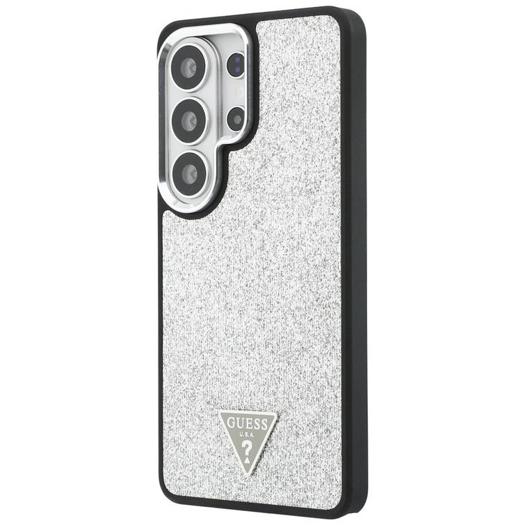Guess case Fixed Glitter Triangle MagSafe for Samsung Galaxy S26 Ultra silver