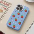 Strawberry case for iPhone 13 / 14 / 15 6,1" blue