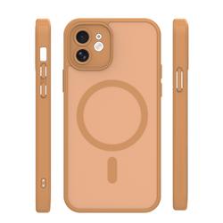 Mag Matt case for iPhone 12 6,1" brown camera protection
