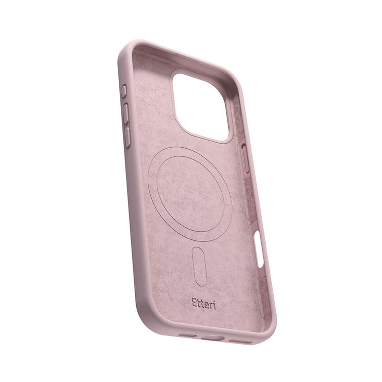 Etteri Silicone Mag kotelo iPhone 16 Prolle 6,3" vaaleanpunainen