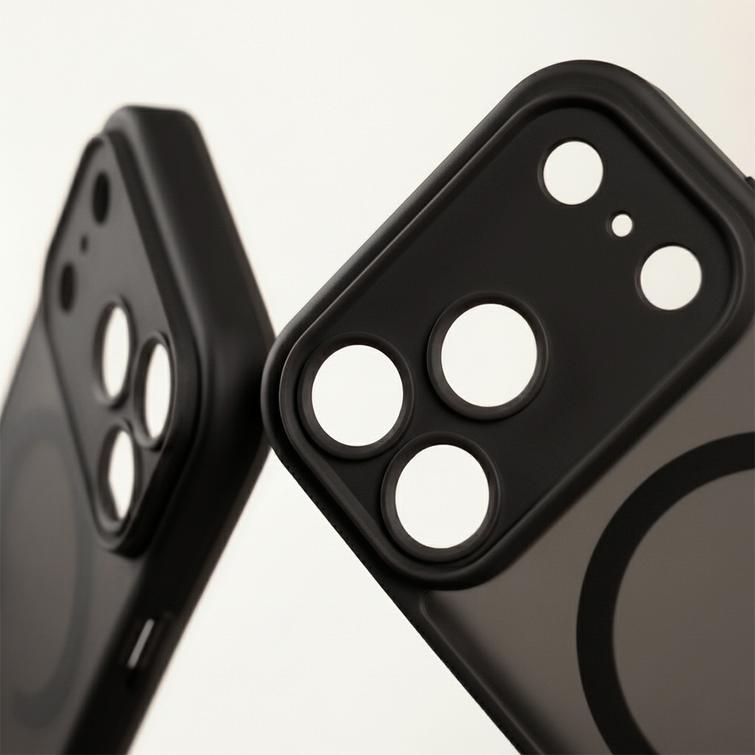 Mag Matt musta kamerasuojalla kuori iPhone 17 Pro Max / 18 Pro Max 6,9'' -mallille