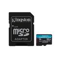 Kingston muistikortti 64GB microSDXC Canvas Go Plus Gen4 200MB/s A2 U3 V30 + adapteri