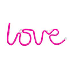 Neon LED-valo LOVE pinkki Lepakko + USB FLNE05 Forever Light