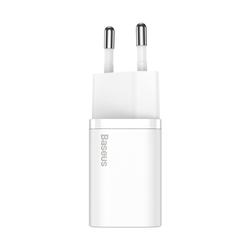 Baseus-sein&auml;laturi Super Si PD 20W 1x USB-C valkoinen