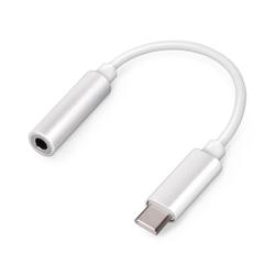 Setty-sovitin USB-C - ääniliitäntä 3,5 mm, valkoinen