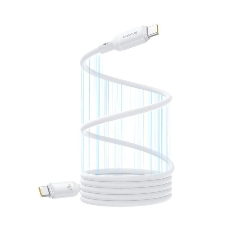 Baseus-kaapeli PicoGo PD USB-C - USB-C 1,0m kuunvalkoinen 240W magneettinen