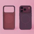 Silicone Thin Mag case for iPhone 17 Pro 6,3" / iPhone 18 Pro 6,3" dark cherry