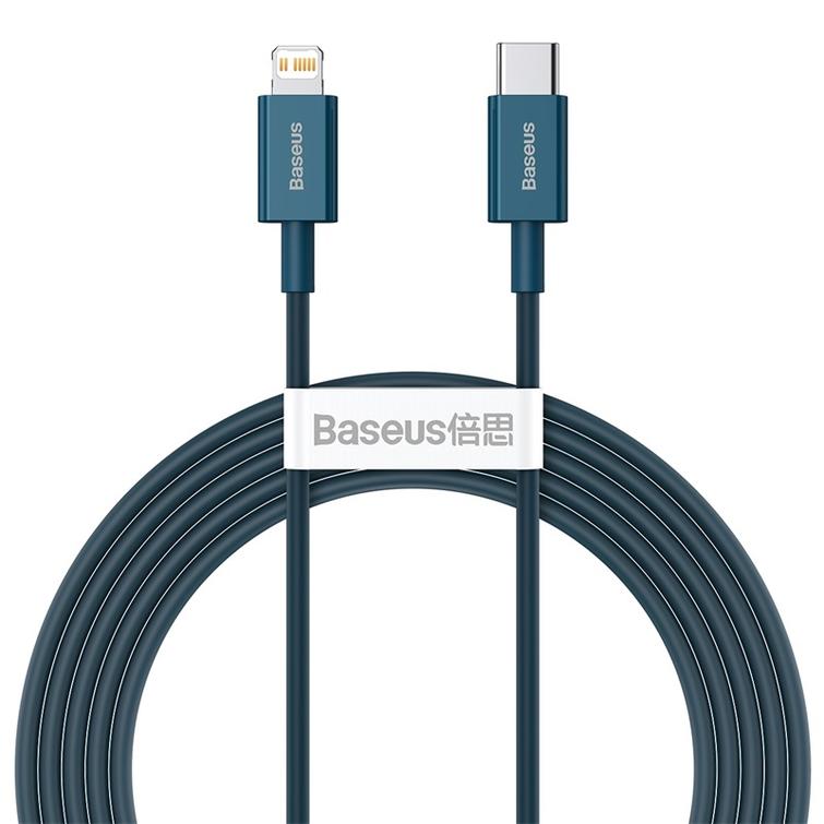 Baseus Superior PD USB-C - Lightning-kaapeli 2,0 m sininen 20W