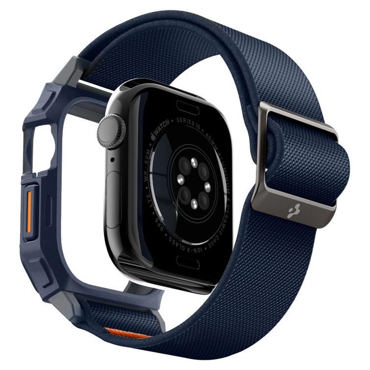 Spigen Lite Fit "Pro" -kotelo Apple Watch 10:lle (46 mm) Tummansininen