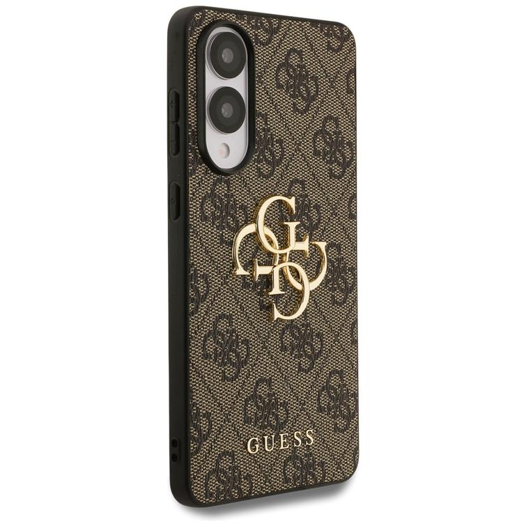 Guess-suojakuori Samsung Galaxy S25 Edgelle GUESS HC 4G PU isolla logolla, ruskea