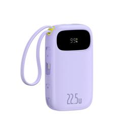 Baseus Qpow3 Digitaalinen N&auml;yt&ouml;llinen Pikalataus Varavirtal&auml;hde 22.5W 20000mAh Nebula Purple