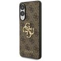 Guess-suojakuori Samsung Galaxy S25 Edgelle GUESS HC 4G PU isolla logolla, ruskea