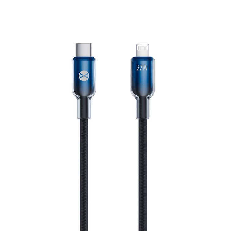 Forever Ombre -kaapeli USB-C - Lightning 1,0 m 27W musta